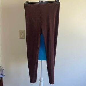 Poof! Women's Brown Leggings Ribbed